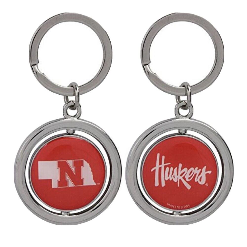NFL‎ Nebraska Cornhuskers Spinning Logo Key Ring Keychain Forever Collectibles